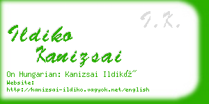 ildiko kanizsai business card